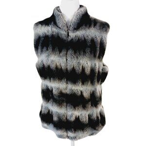 Donna Salyers Fabulous Furs, Faux Fur Vest, Size Medium, Animal Friendly Luxury